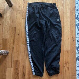 Fred Perry Black Taped Track Pants XL